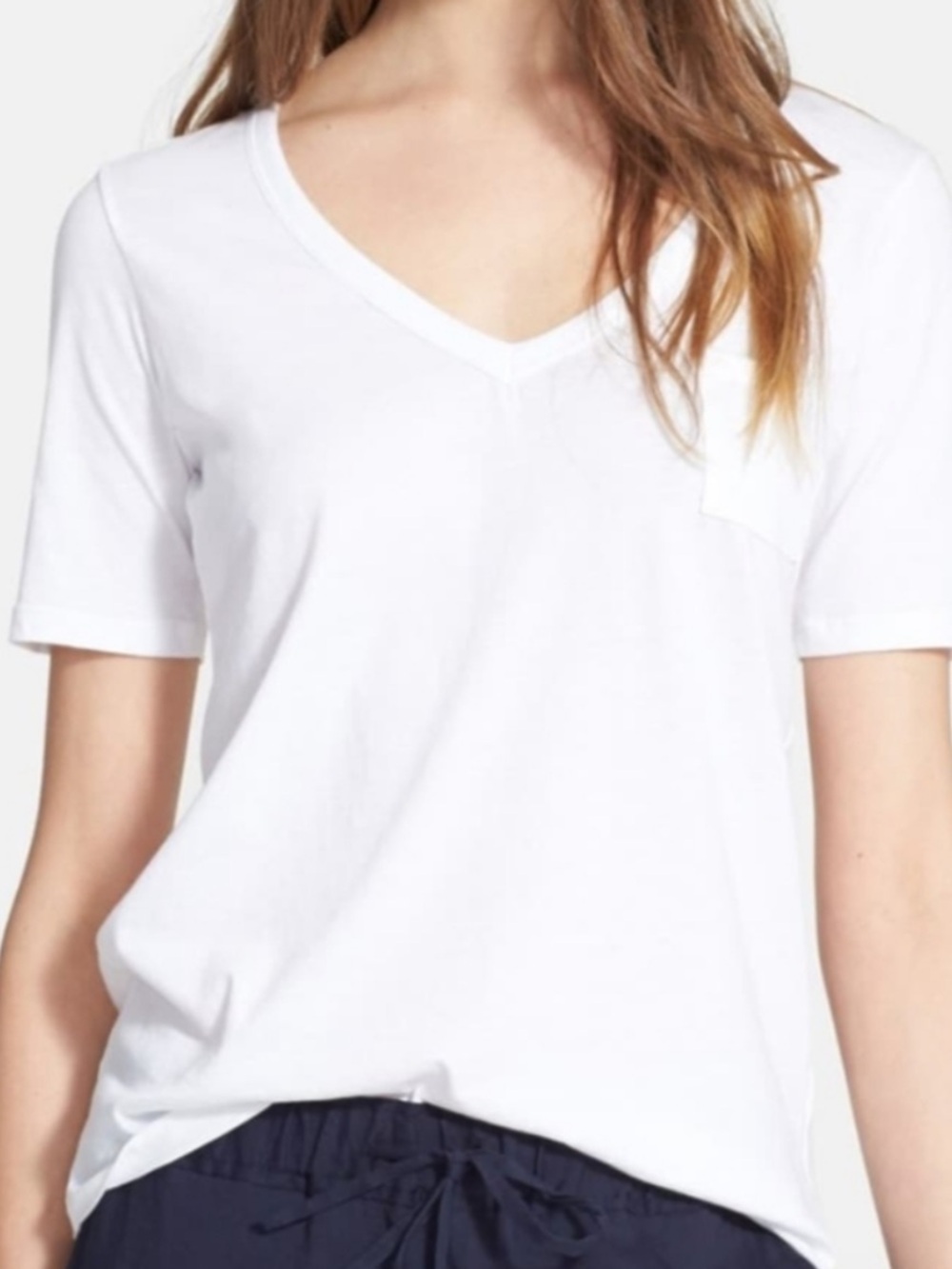 THEORY Kovin Nebulous Slubbed T-Shirt Ivory NWT Size P/XS